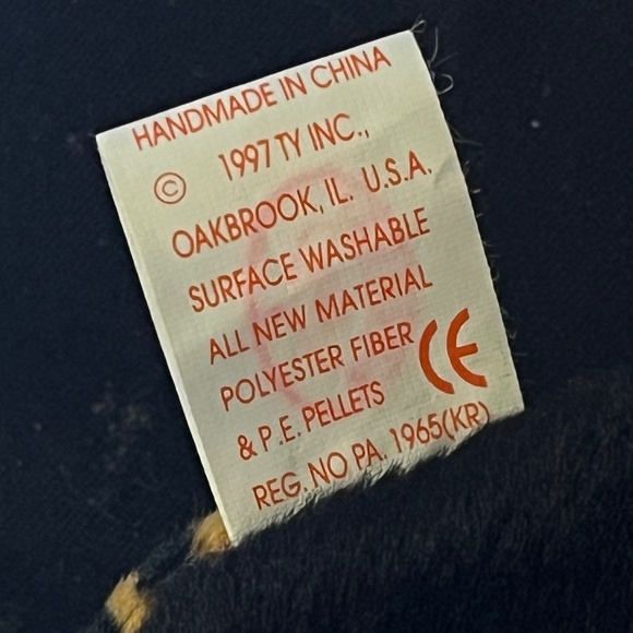 Rare Vintage 1996 TY Beanie Baby "Spinner" Spider with Tag Errors NWT - Picture 10 of 11